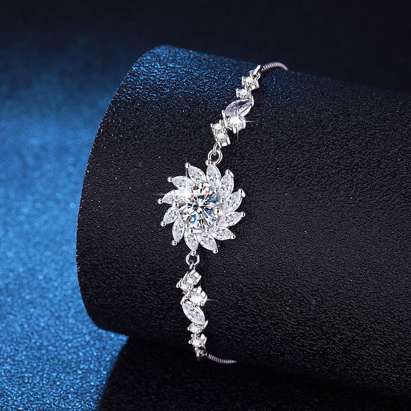 [Plus&Max]RADIANT SUNFLOWER MOISSANITE BRACELET