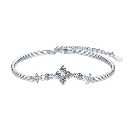 [Plus&Max]CLOVER & TWIN-STAR MOISSANITE BRACELET