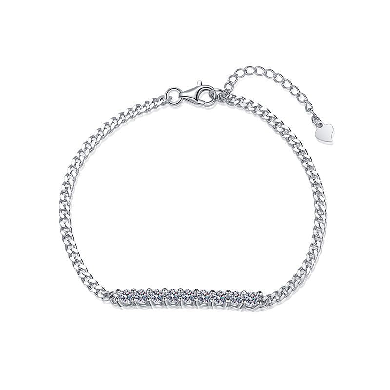 [Plus&Max]SMILING CURVE MOISSANITE BRACELET