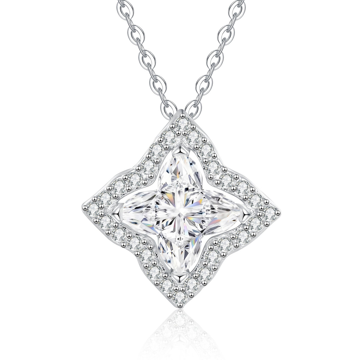 [Plus&Max]STAR-CLOVER MOISSANITE NECKLACE