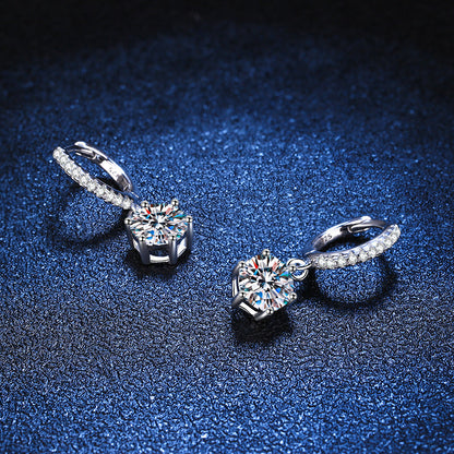 [Plus&Max]CLASSIC 6-PRONG MOISSANITE DROP EARRINGS