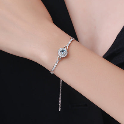 [Plus&Max]INTERLOCKING HEART & CIRCLE MOISSANITE BRACELET