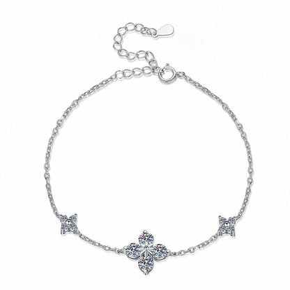 [Plus&Max]CLOVER LUCKY CHARM MOISSANITE BRACELET
