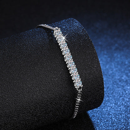 [Plus&Max]SMILING CURVE MOISSANITE BRACELET