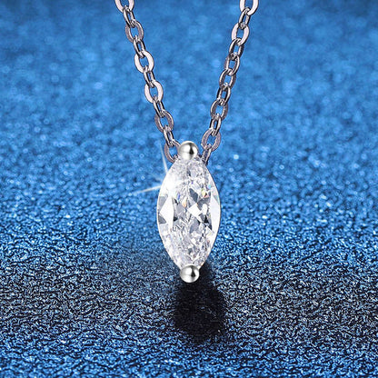 [Plus&Max]SOPHISTICATED MARQUISE-CUT MOISSANITE PENDANT NECKLACE