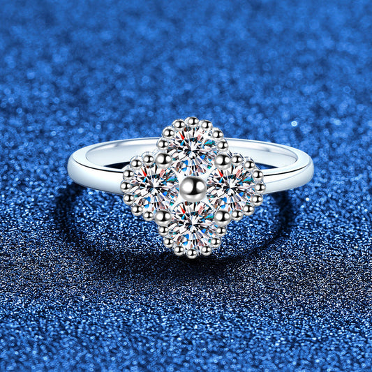 [Plus&Max]ELEGANT FOUR-LEAF CLOVER MOISSANITE RING