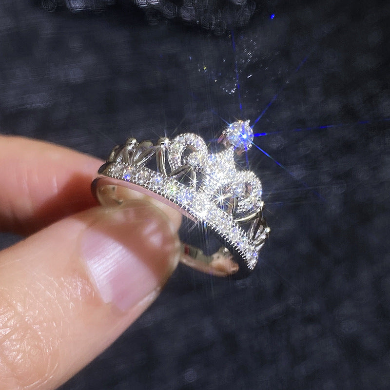 [Plus&Max]DREAMY CROWN MOISSANITE RING - 1.2CT ELEGANT PRINCESS STYLE