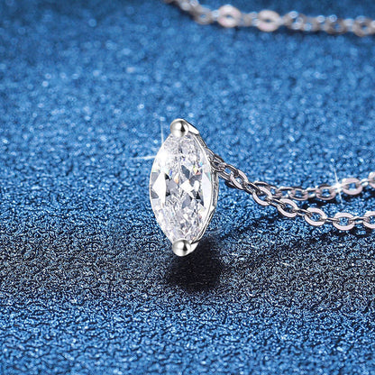 [Plus&Max]SOPHISTICATED MARQUISE-CUT MOISSANITE PENDANT NECKLACE