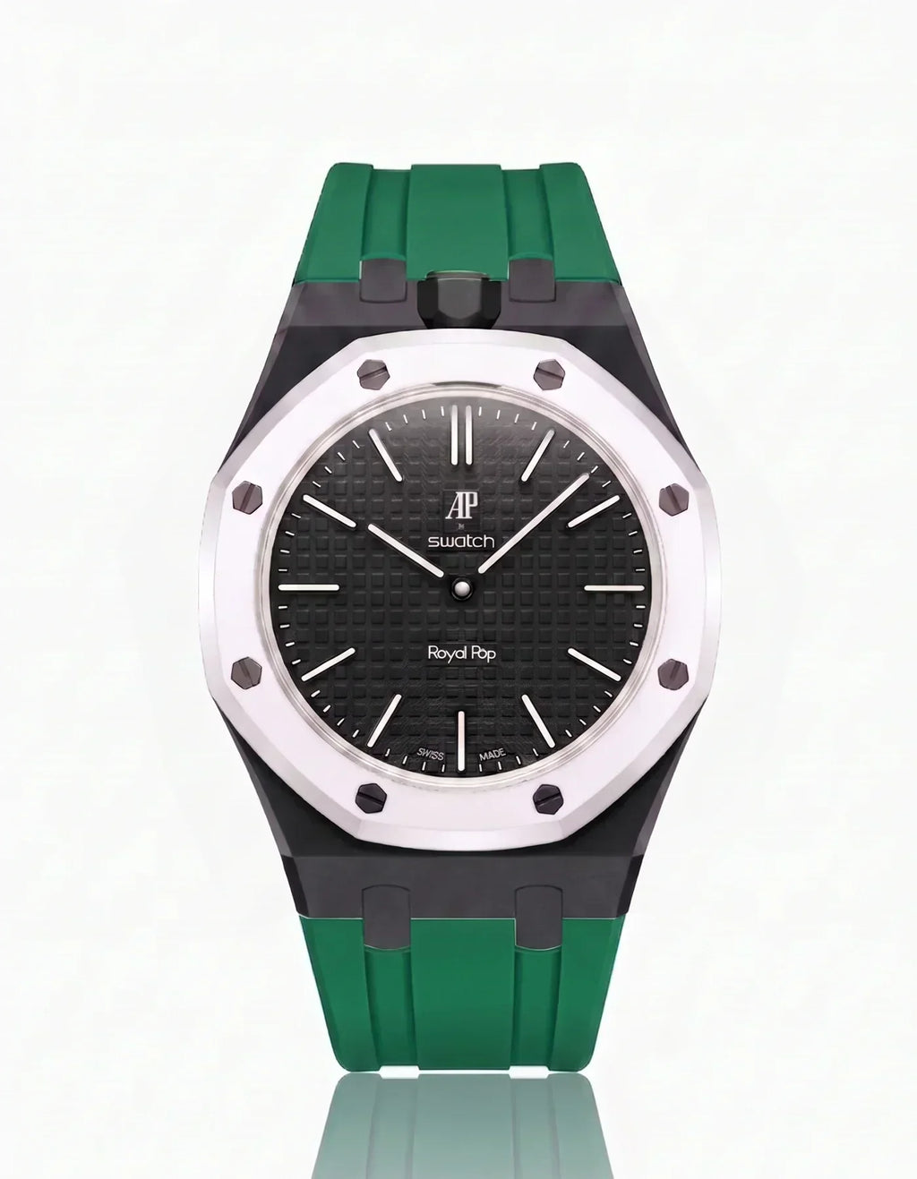 Silicone Strap & Case Royal Pop Ocho Negro(Customize  Colors)