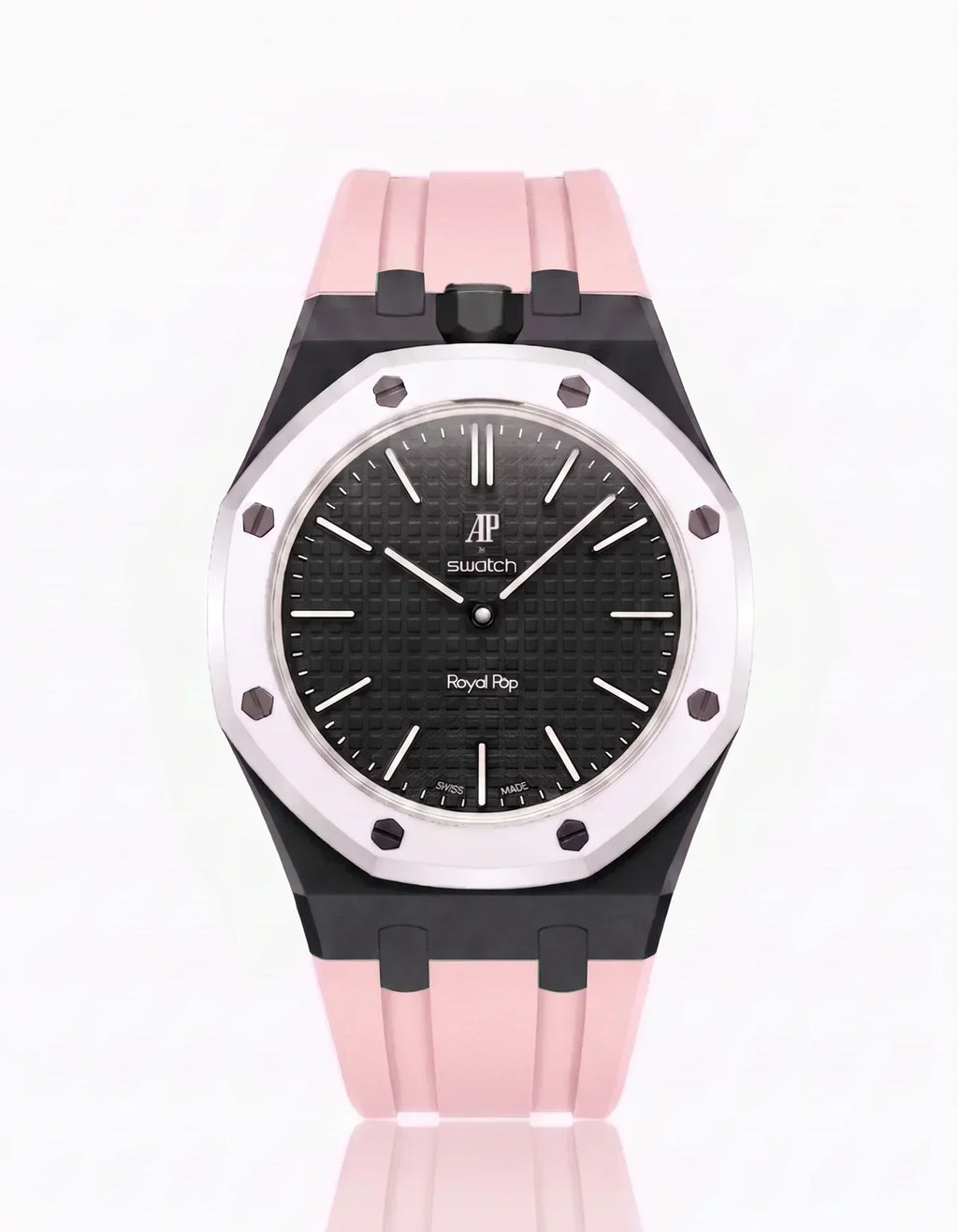Silicone Strap & Case Royal Pop Ocho Negro(Customize  Colors)