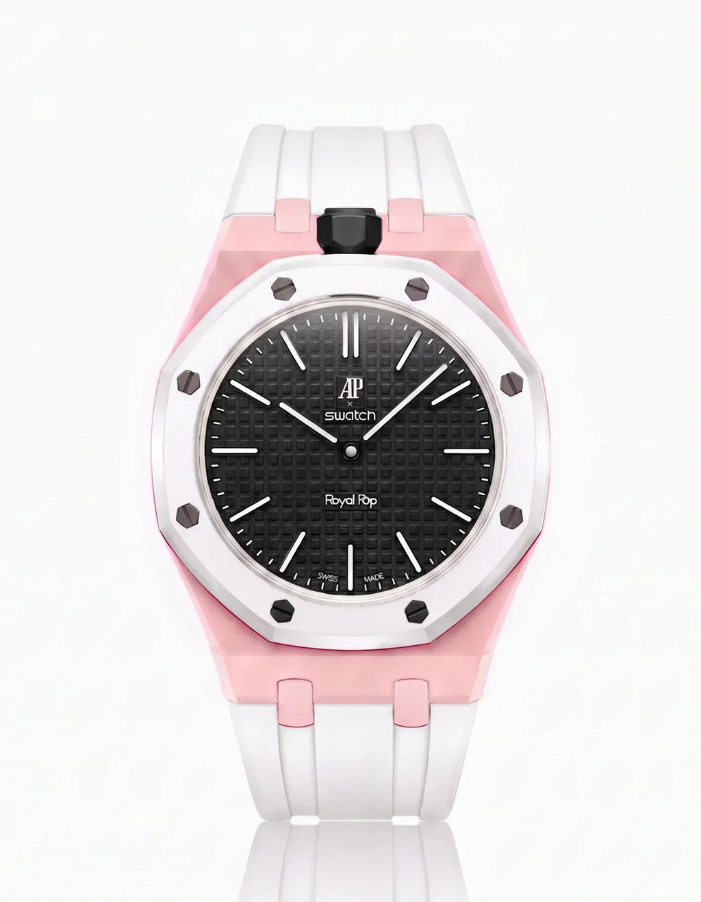 Silicone Strap & Case Royal Pop Ocho Negro(Customize  Colors)