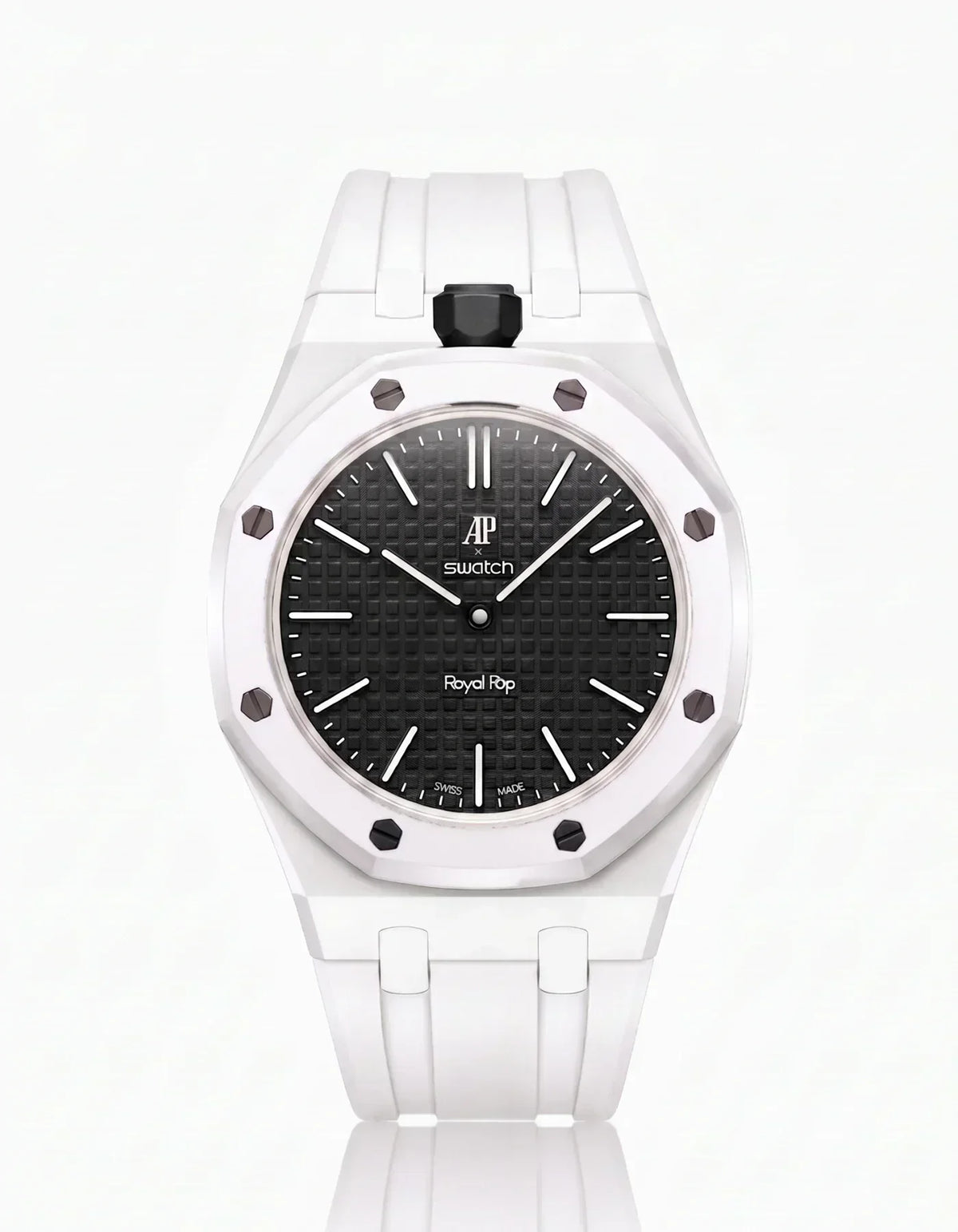 Silicone Strap & Case Royal Pop Ocho Negro(Customize  Colors)