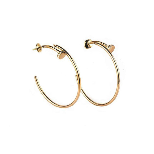 [Plus&Max]JUSTE EARRINGS GOLD DIAMONDS 1.8MM