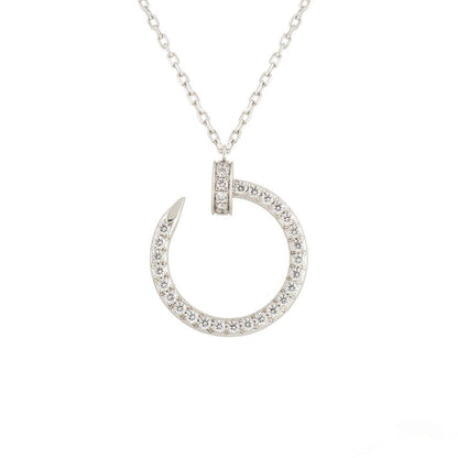 [Plus&Max]JUSTE NECKLACE SILVER DIAMONDS