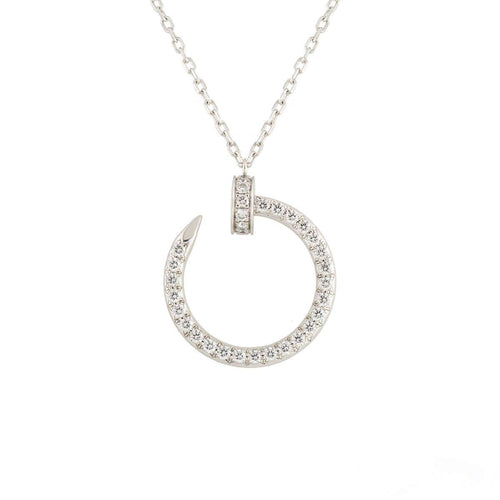 [Plus&Max]JUSTE NECKLACE SILVER DIAMONDS
