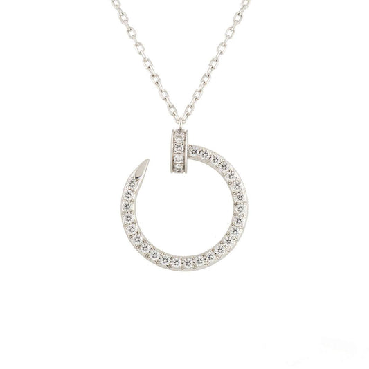 [Plus&Max]JUSTE NECKLACE SILVER DIAMONDS