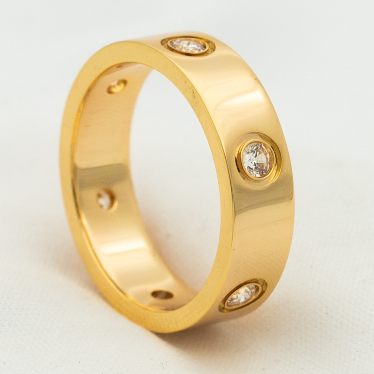 [Plus&Max]LOVE RING 5.5MM 6 DIAMONDS PINK GOLD