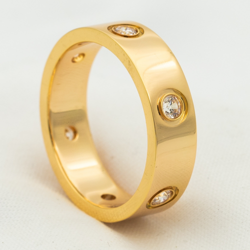 [Plus&Max]LOVE RING 5.5MM 6 DIAMONDS PINK GOLD
