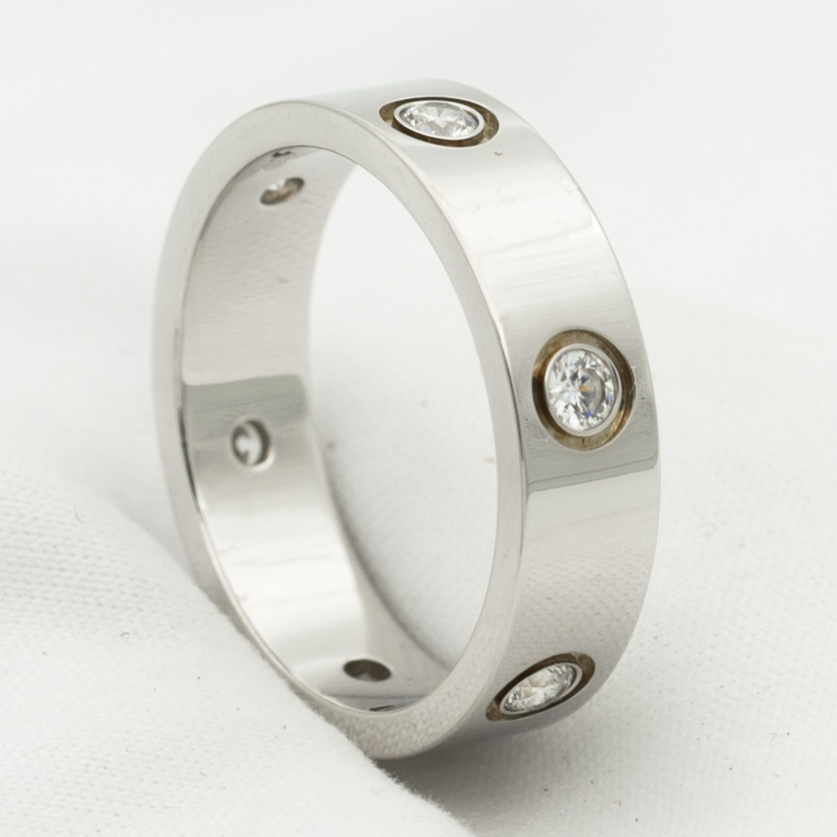[Plus&Max]LOVE RING 5.5MM 6 DIAMONDS SILVER
