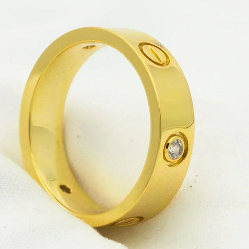 [Plus&Max]LOVE RING 5.5MM 3 DIAMONDS GOLD
