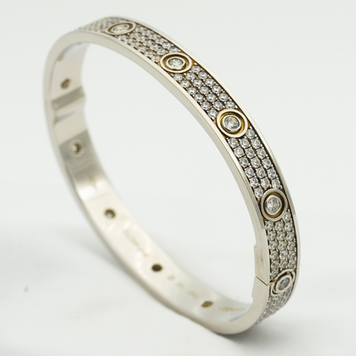 [Plus&Max]LOVE BRACELET 6.1MM DIAMOND-PAVED 10 BIG DIAMONDS
