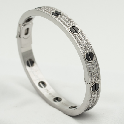 [Plus&Max]LOVE BRACELET 6.1MM DIAMOND-PAVED CERAMIC