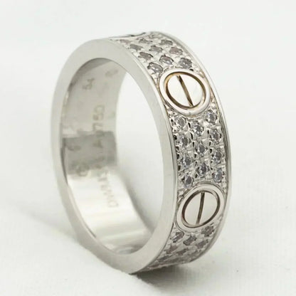 [Plus&Max]LOVE RING 5.5MM DIAMONDS PAVED