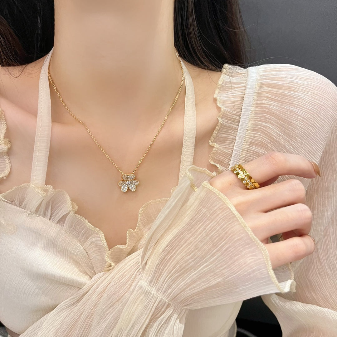 [Plus&Max]FLOWER DIAMOND NECKLACE