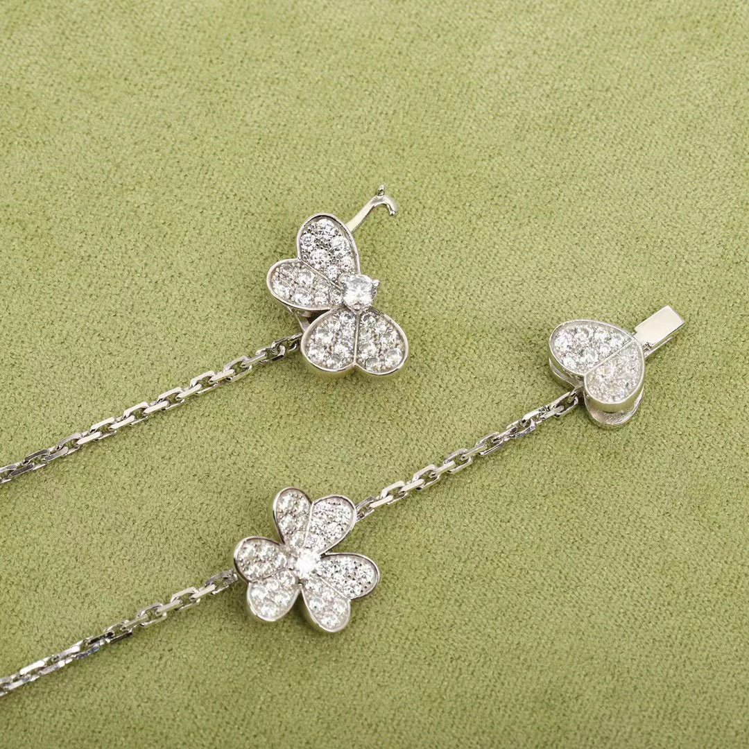 [Plus&Max]FRIVOLE SILVER 9 FLOWERS NECKLACE