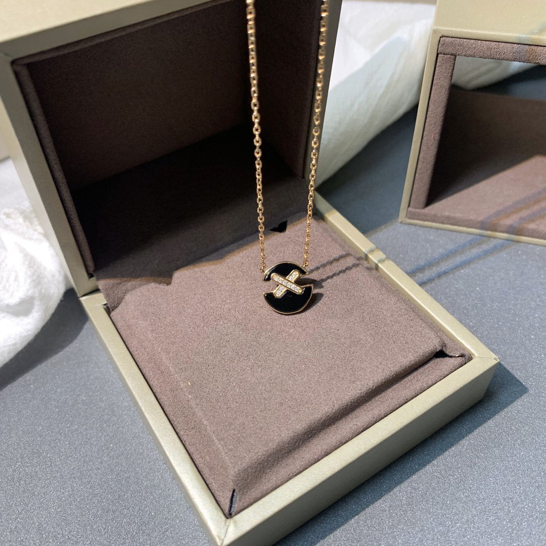[Plus&Max]JEUX DE PINK GOLD DIAMOND NECKLACE