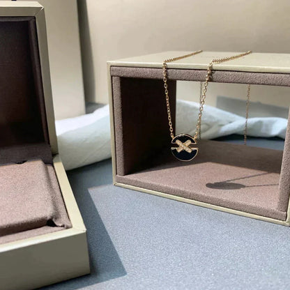[Plus&Max]JEUX DE ROSE GOLD DIAMOND NECKLACE