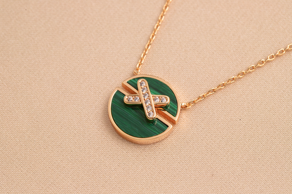 [Plus&Max]JEUX DE PINK GOLD DIAMOND NECKLACE
