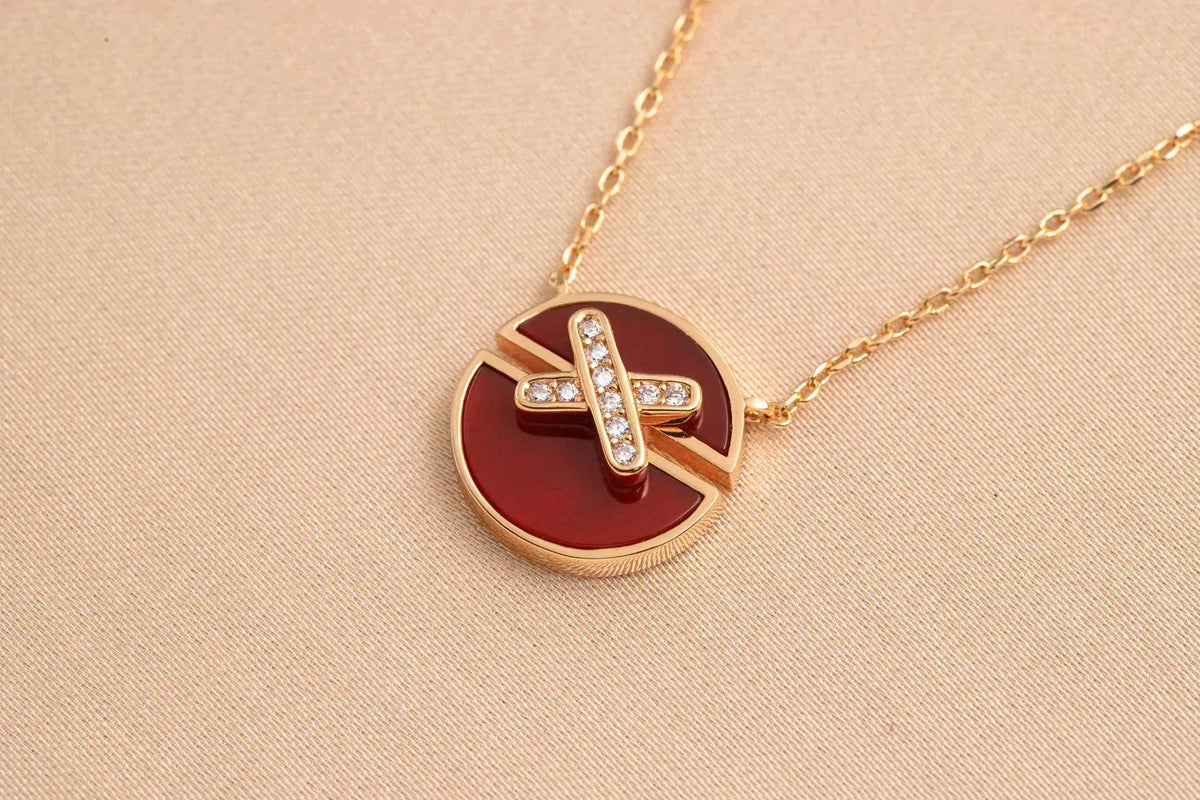 [Plus&Max]JEUX DE ROSE GOLD DIAMOND NECKLACE