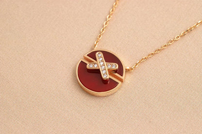 [Plus&Max]JEUX DE ROSE GOLD DIAMOND NECKLACE