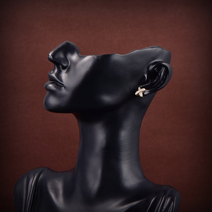 [Plus&Max]JEUX DE GOLD DIAMOND EARRINGS