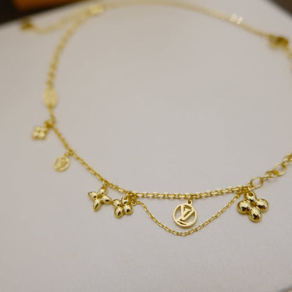 [Plus&Max]BLOOMING SUPPLE NECKLACE BRASS