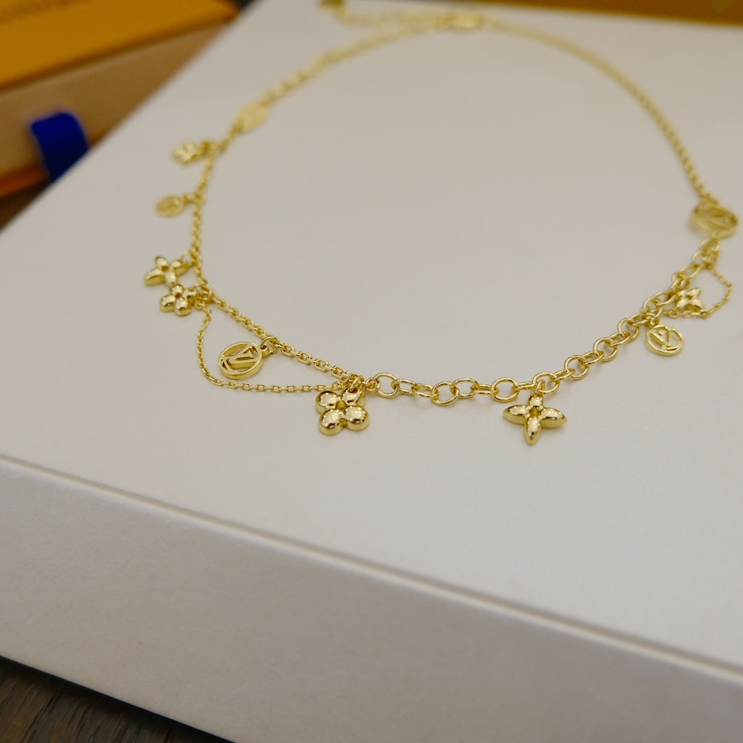 [Plus&Max]BLOOMING SUPPLE NECKLACE BRASS