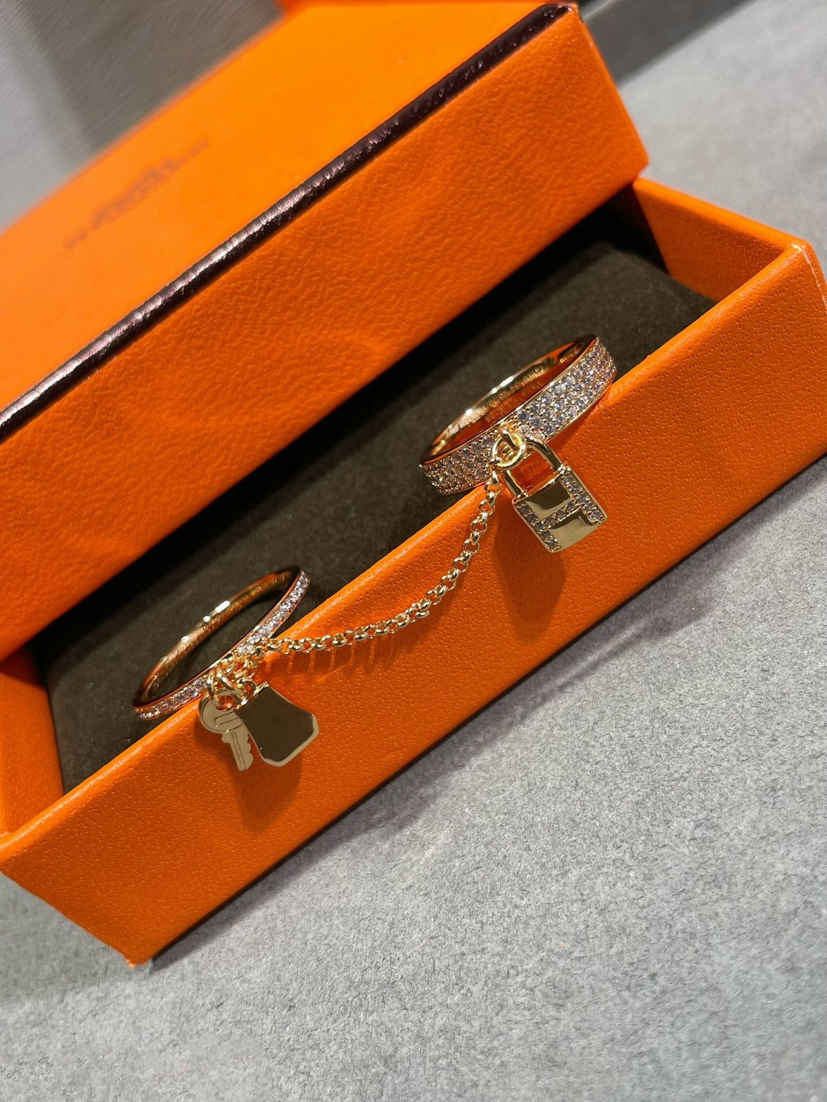 [Plus&Max]HM KELLY CLOCHETTE DOUBLE RING IN  WITH DIAMONDS