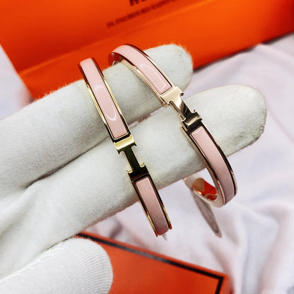 [Plus&Max]CLASSIC HM CLIC  PINK 8MM ENAMEL BRACELET
