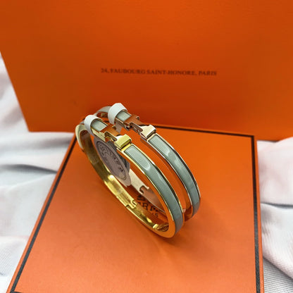 [Plus&Max]CLASSIC HM CLIC GREEN 8MM ENAMEL BRACELET