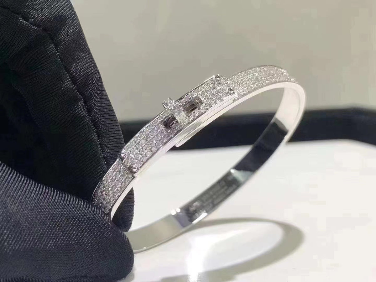 [Plus&Max]HM KELLY BRACELET IN SILVER AND FULL PAVE DIAMOND