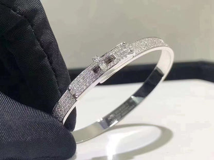 [Plus&Max]HM KELLY BRACELET IN SILVER AND FULL PAVE DIAMOND