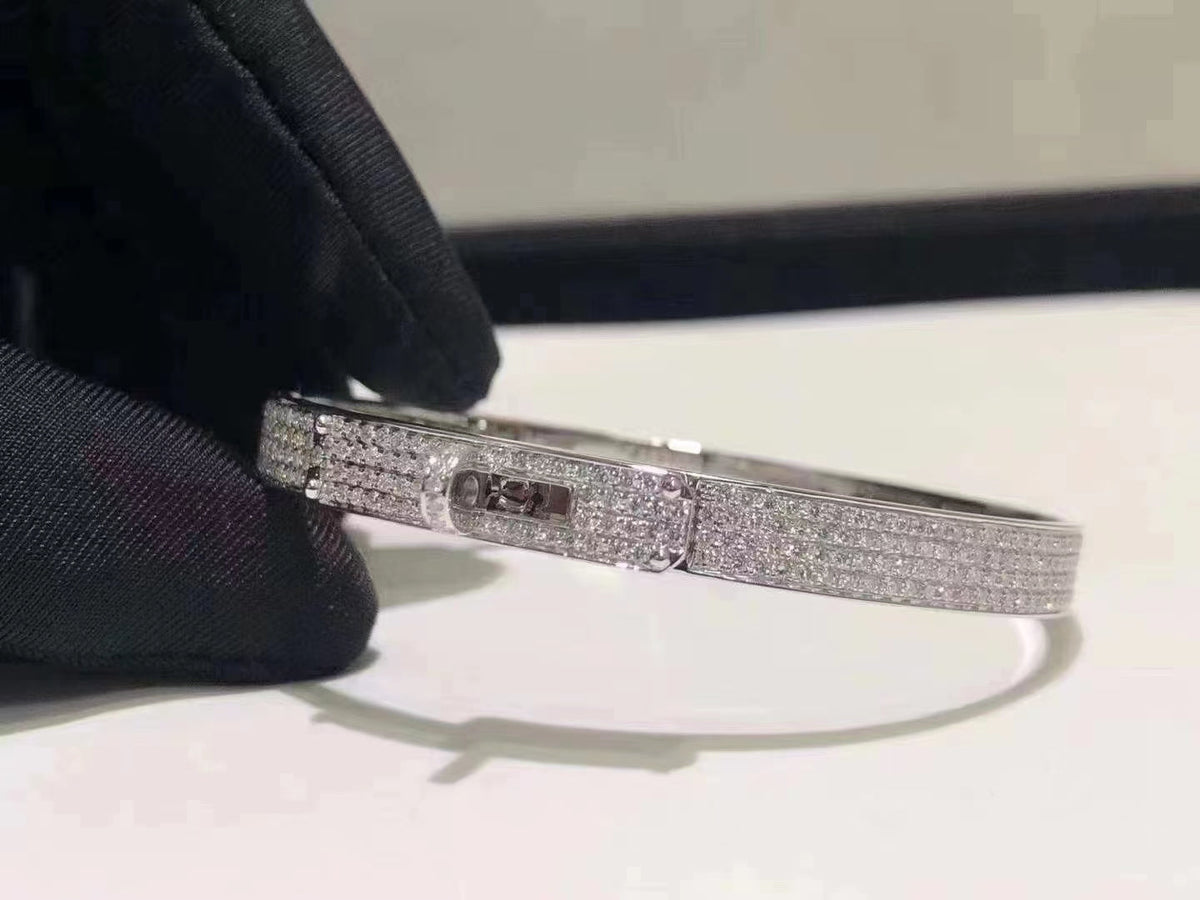 [Plus&Max]HM KELLY BRACELET IN SILVER AND FULL PAVE DIAMOND