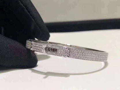 [Plus&Max]HM KELLY BRACELET IN SILVER AND FULL PAVE DIAMOND