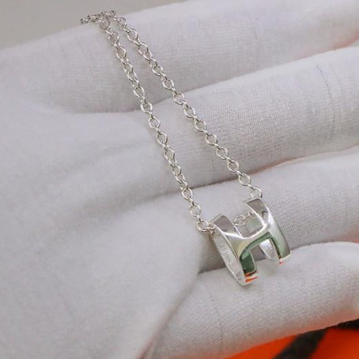 [Plus&Max]HM NECKLACE H LETTER OVAL SERIES