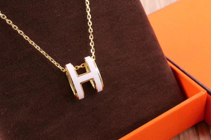[Plus&Max]HM CLIC YELLOW ENAMEL GOLD NECKLACE