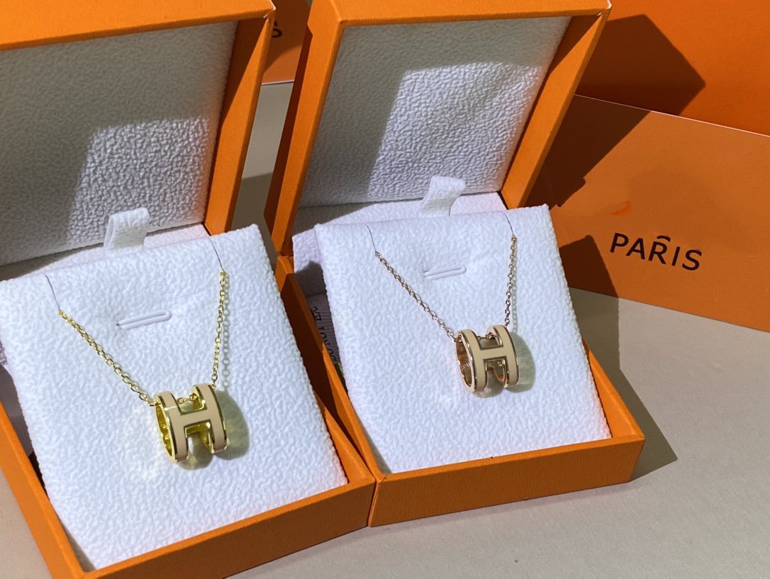 [Plus&Max]HM CLIC YELLOW ENAMEL GOLD NECKLACE