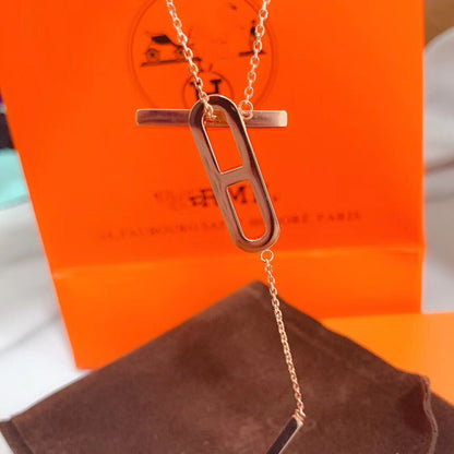 [Plus&Max]HM NECKLACE PLATINUM ROSE GOLD DIAMOND