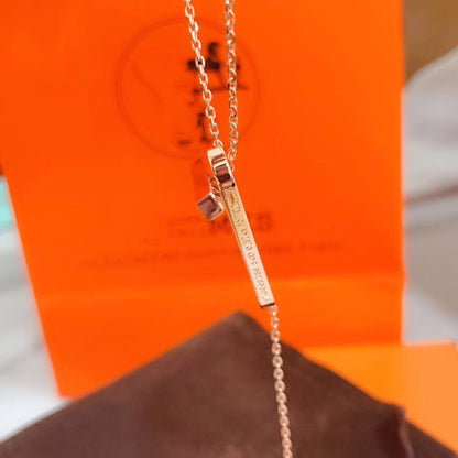 [Plus&Max]HM NECKLACE PLATINUM ROSE GOLD DIAMOND