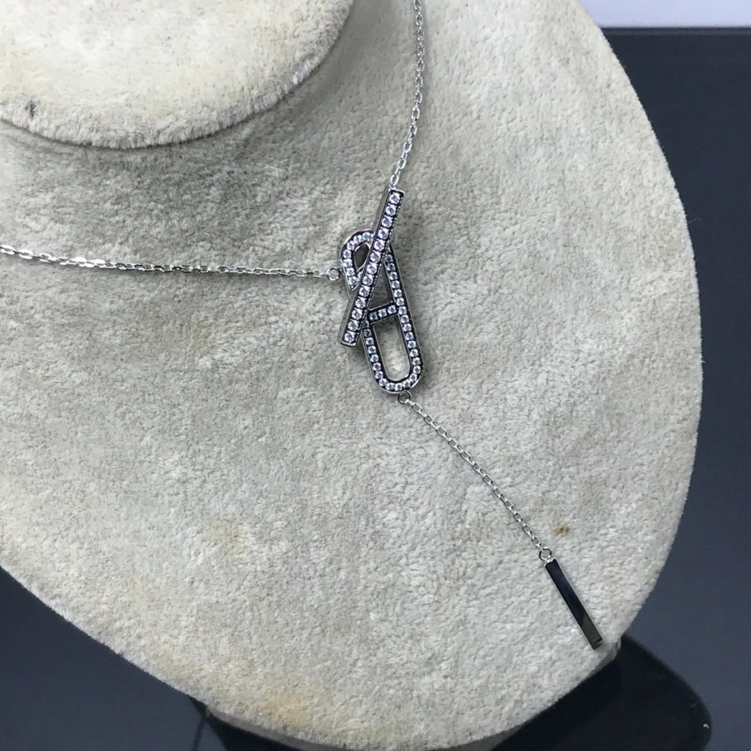 [Plus&Max]HM NECKLACE PLATINUM ROSE GOLD DIAMOND